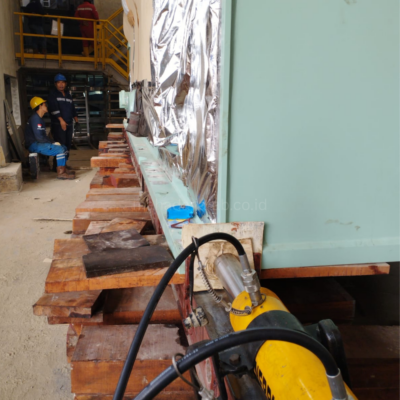 Jasa Jacking skidding generator 123T site Geothermal Salak 7-3 mahadaya